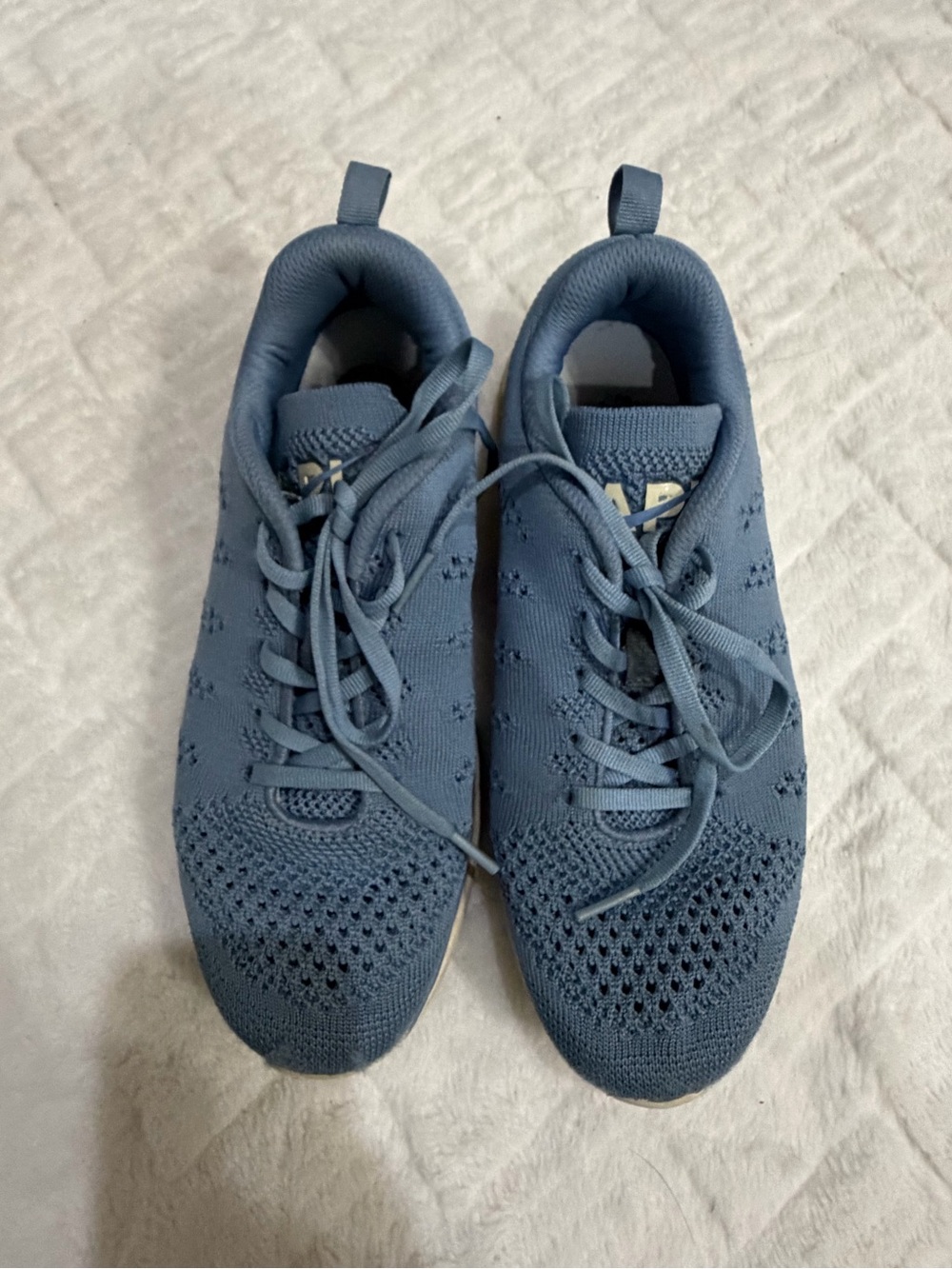 Women’s APL Lightweight Knit Lace-Up Sneakers in Blue